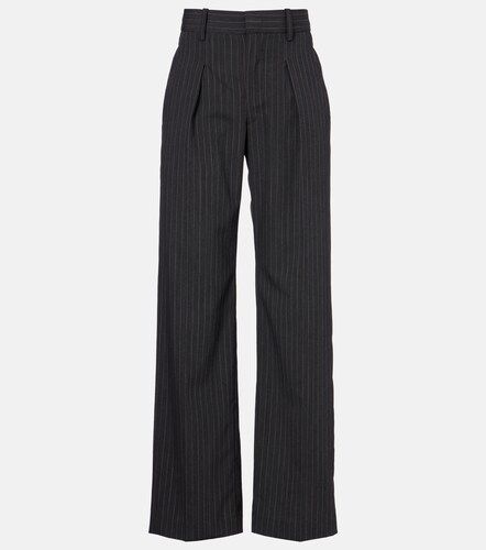 Pinstriped wool-blend straight pants - Isabel Marant - Modalova