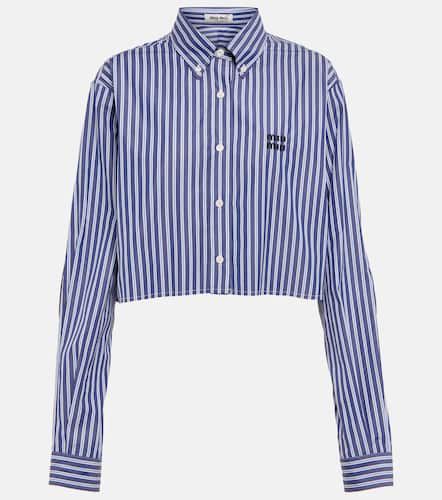 Miu Miu Long-sleeve cropped shirt - Miu Miu - Modalova