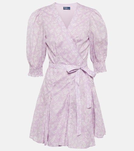 Floral cotton wrap minidress - Polo Ralph Lauren - Modalova