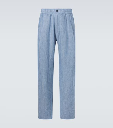 Pantalones anchos de lino - Giorgio Armani - Modalova