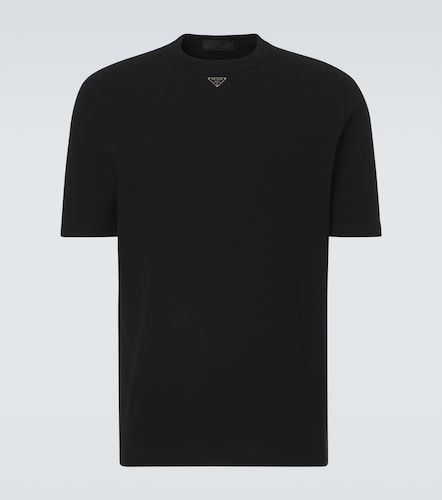 Prada T-shirt in cotone con logo - Prada - Modalova