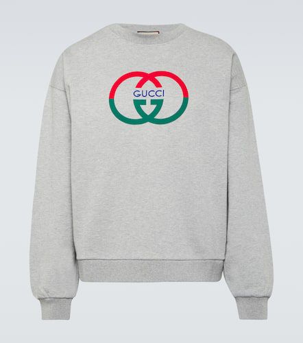 Interlocking G cotton jersey sweatshirt - Gucci - Modalova