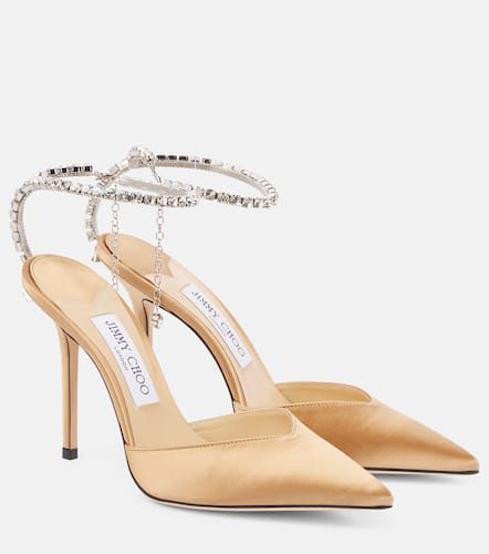 Sandalias Saeda 100 de satén adornadas - Jimmy Choo - Modalova