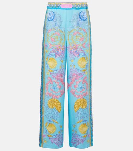 Bedruckte Hose mit weitem Bein - Versace - Modalova