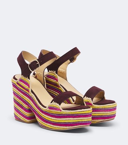 Sandali Sardis in suede e rafia con platform - Gabriela Hearst - Modalova