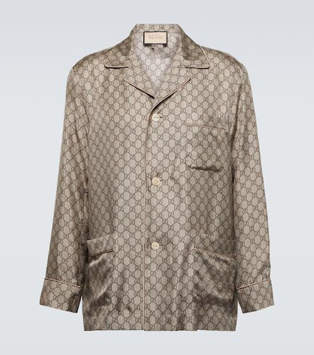 Gucci Camisa de seda con GG - Gucci - Modalova