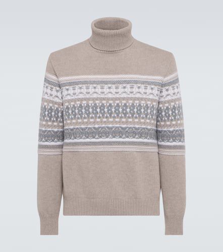 Jacquard cashmere turtleneck sweater - Zegna - Modalova