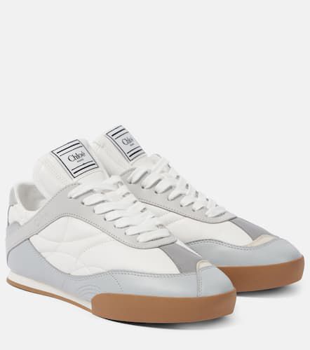 ChloÃ© Kick suede-trimmed sneakers - Chloe - Modalova