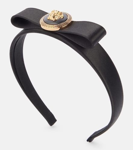 Cerchietto Medusa '95 in raso con fiocco - Versace - Modalova