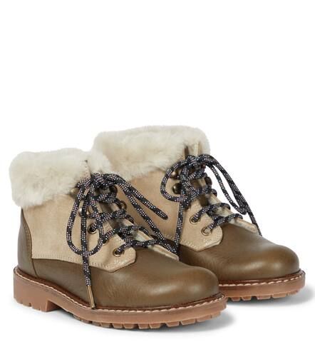 Henry faux fur-trimmed boots - Bonpoint - Modalova