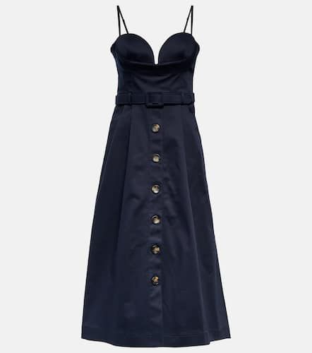 Abito midi in misto cotone con cintura - Carolina Herrera - Modalova