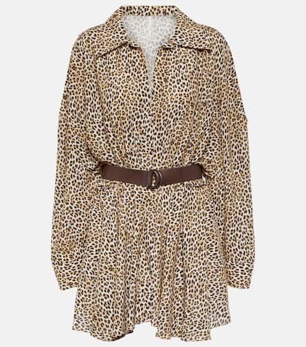 Leopard-print georgette shirt dress - Norma Kamali - Modalova