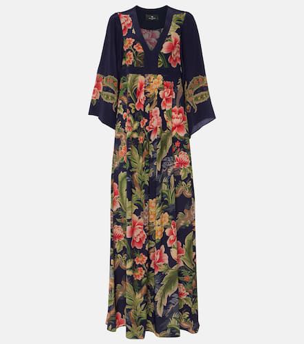 Vestido largo de crepé de china de seda - Etro - Modalova