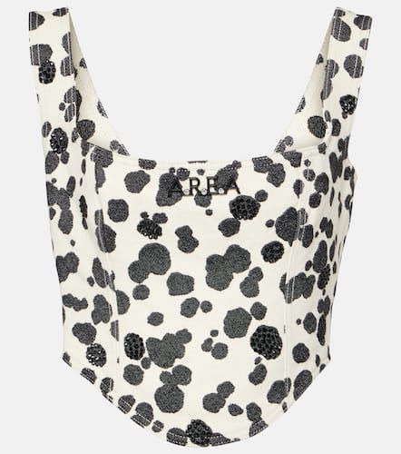 Dalmatian embellished denim corset - Area - Modalova