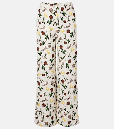 Bedruckte Palazzo-Hose aus Seide - Marni - Modalova