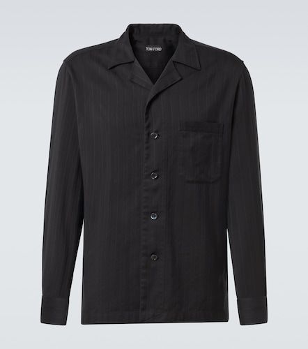 Camisa de algodón y seda a rayas - Tom Ford - Modalova