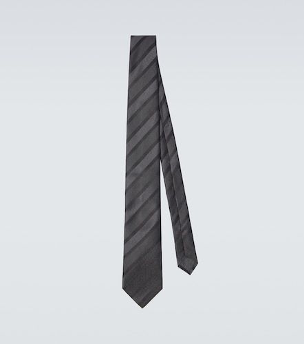 Corbata de seda a rayas - Brunello Cucinelli - Modalova