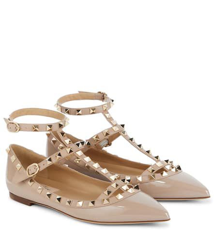 Rockstud patent leather ballet flats - Valentino Garavani - Modalova