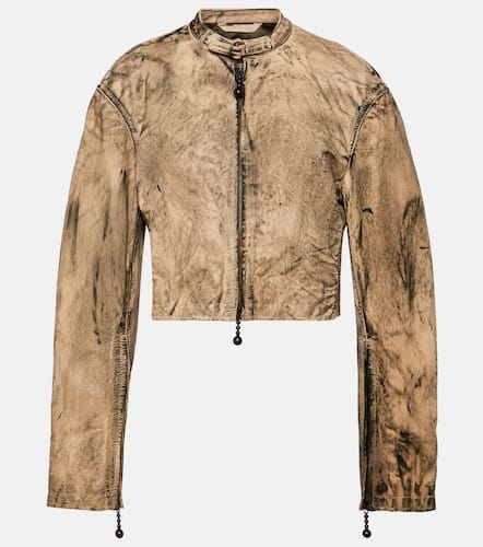 Cropped-Bikerjacke aus Leder - Acne Studios - Modalova