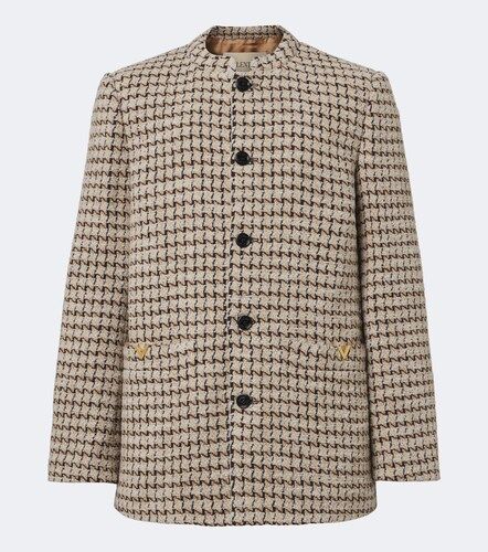 Blazer in misto lana e seta pied-de-poule - Valentino - Modalova