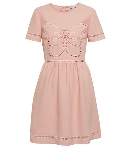 Vestido corto con bordado inglés - REDValentino - Modalova