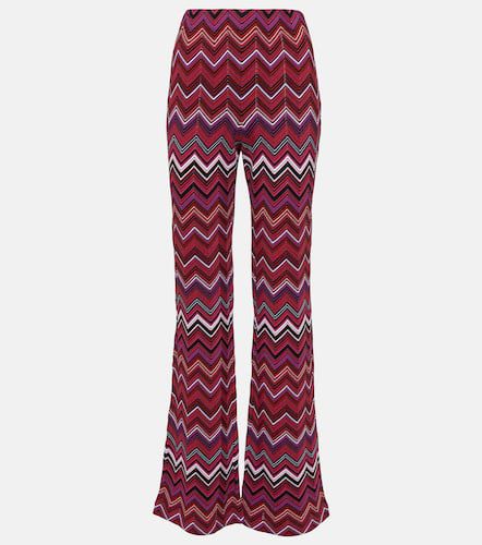 Pantalones flared de tiro alto en zigzag - Missoni - Modalova