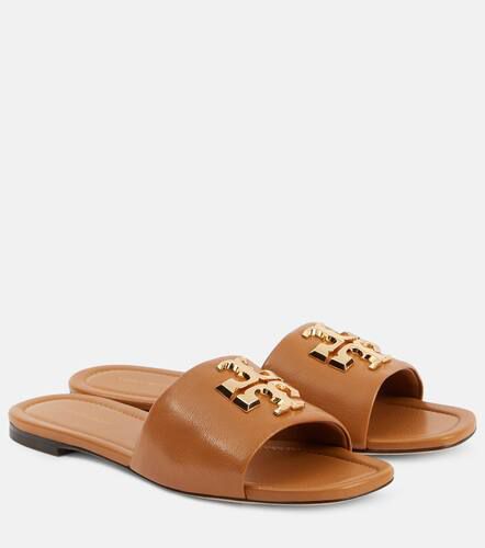 Eleanor T Monogram leather slides - Tory Burch - Modalova