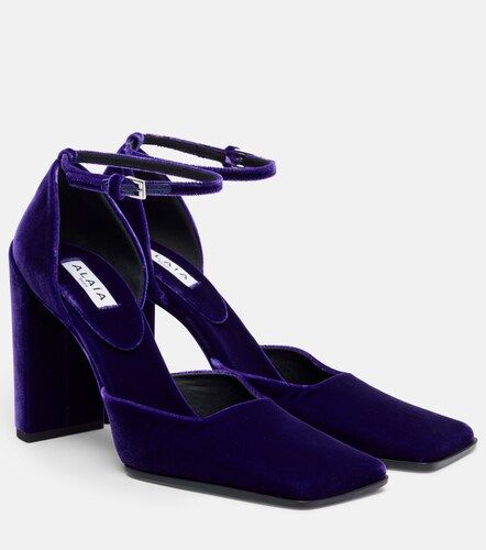 Alaia Square 90 velvet pumps - Alaia - Modalova