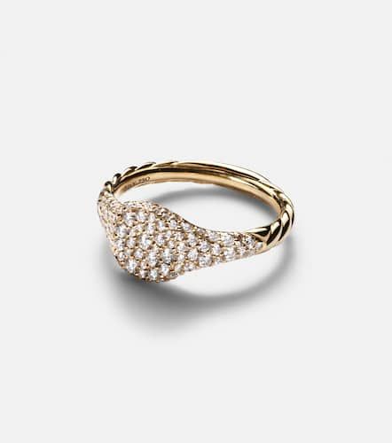 Anillo de meñique Petite Pavé de oro de 18 ct con diamantes - David Yurman - Modalova