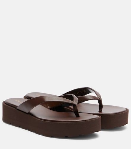Leather platform thong sandals - Gianvito Rossi - Modalova