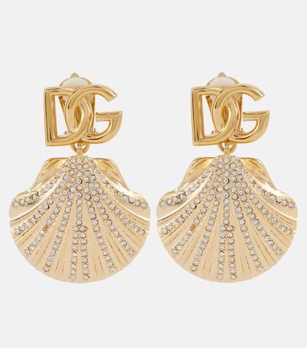 Capri DG crystal-embellished clip-on earrings - Dolce&Gabbana - Modalova