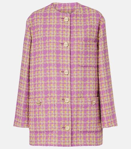 Checked cotton-blend tweed jacket - Gucci - Modalova