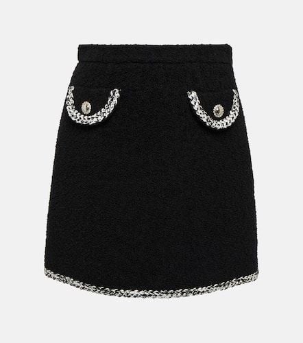 Minifalda de tweed bordada de tiro alto - Alessandra Rich - Modalova