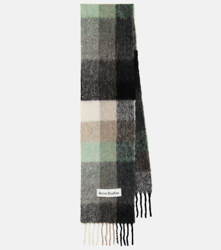 Checked alpaca wool-blend scarf - Acne Studios - Modalova