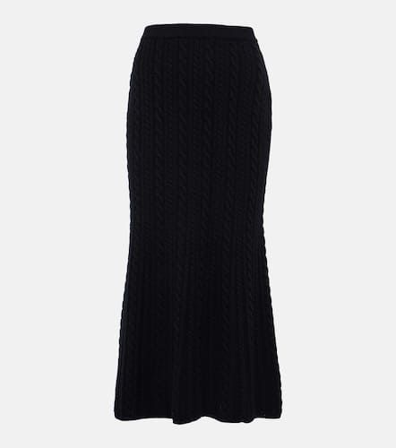 Cable-knit wool midi skirt - Alessandra Rich - Modalova