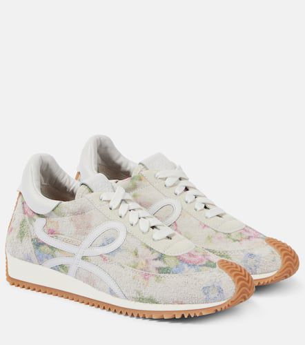 Zapatillas Flow Runner de ante cepillado floral - Loewe - Modalova