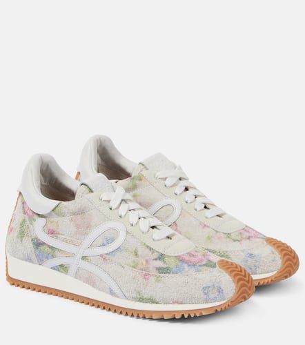 Zapatillas Flow Runner de ante cepillado floral - Loewe - Modalova