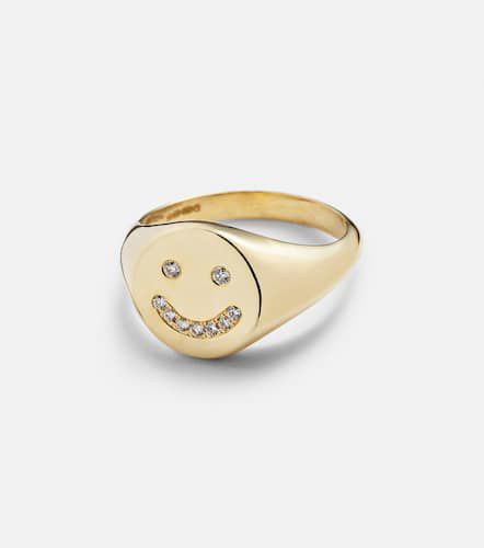Smiley 14kt ring with diamonds - Roxanne First - Modalova