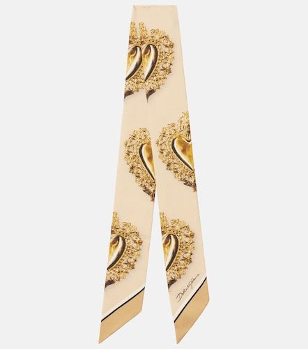 Printed silk twill scarf - Dolce&Gabbana - Modalova
