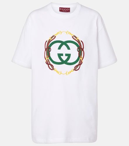 Interlocking G cotton jersey T-shirt - Gucci - Modalova