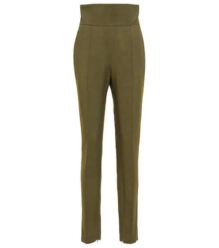 High-rise twill straight pants - Alexandre Vauthier - Modalova