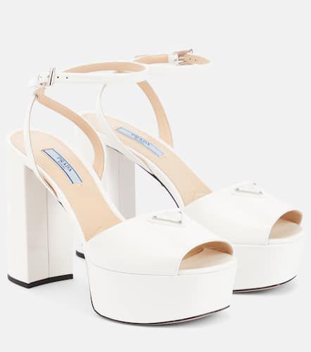 Patent leather platform sandals - Prada - Modalova