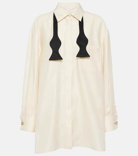 Marea bow tie-neck oversized cotton shirt - Max Mara - Modalova