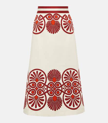 Baia printed cotton-blend midi skirt - La DoubleJ - Modalova