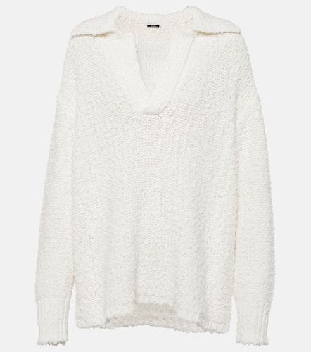 Textured cotton-blend polo sweater - Joseph - Modalova