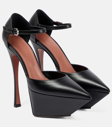 Angelica leather platform pumps - Amina Muaddi - Modalova