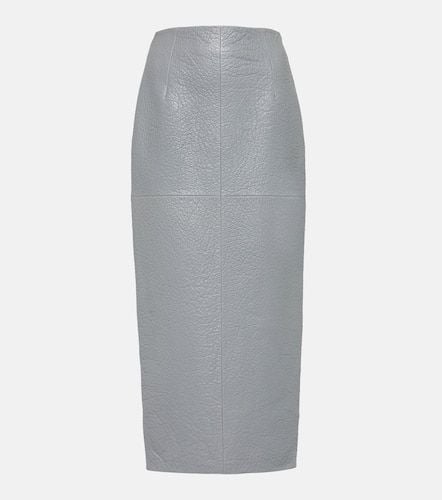 High-rise leather pencil skirt - Prada - Modalova