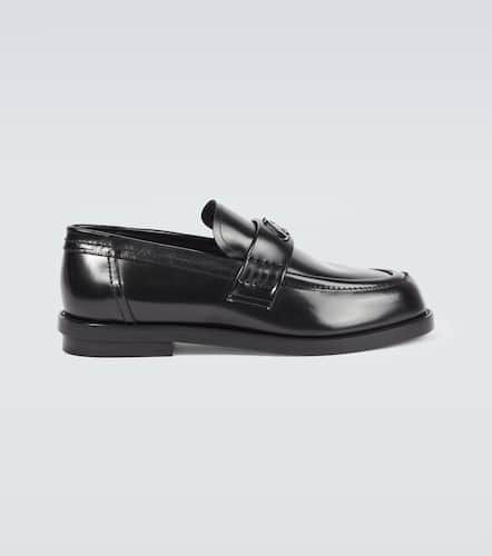 Seal Logo leather loafers - Alexander McQueen - Modalova