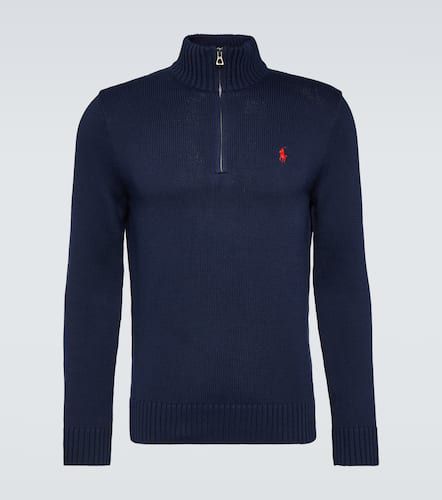 Logo cotton half-zip sweater - Polo Ralph Lauren - Modalova