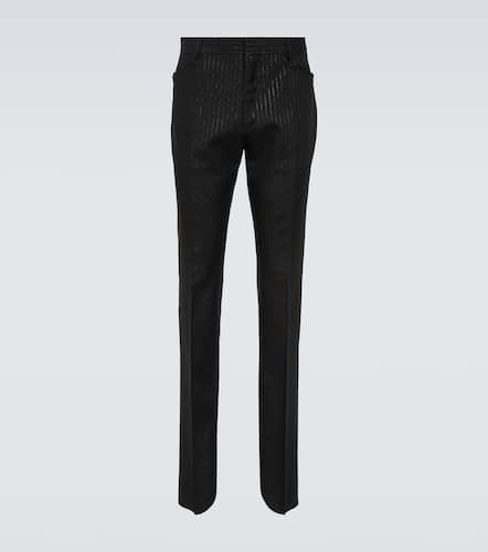 Atticus striped mohair-blend jacquard slim pants - Tom Ford - Modalova